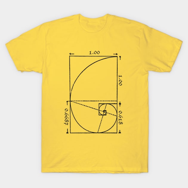 The Golden Spiral T-Shirt by wanungara